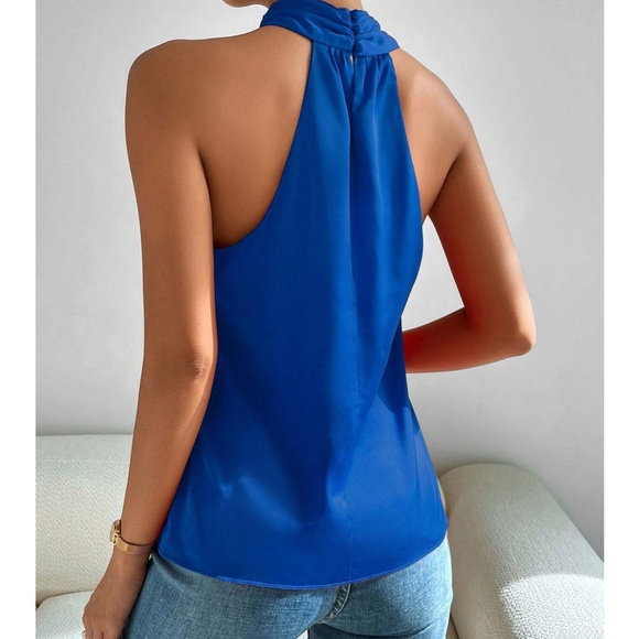 Luxe Satin Halter Tank Top - Picture 7 of 7